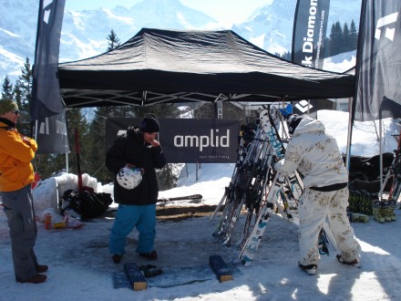 setting up the tent